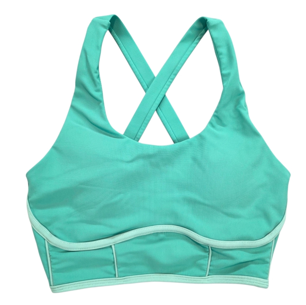 Wilo The Label Ribbed Outline Racerback Sports Bra Mint‎ Green Active Workout Sm